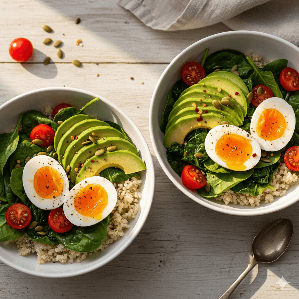 High Protein Quinoa Bowls